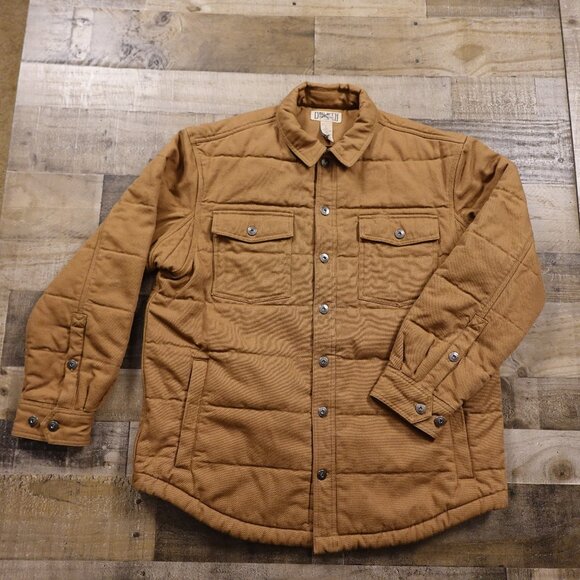 Duluth Trading Superior Fire Hose Quilted Shirt Jac Men's Size Large Brown - Picture 1 of 12